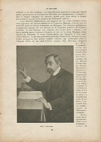 LAMINA 11960: Emile Verhaeren