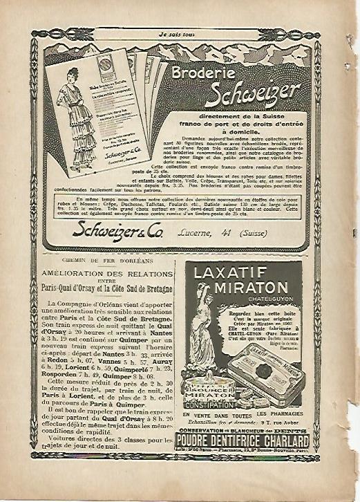 LAMINA 11969: Publicidad de Broderie Schweizer