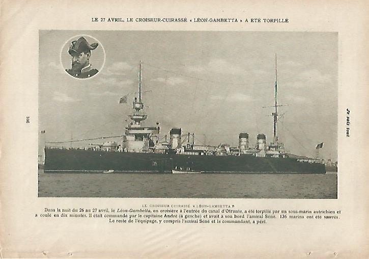 LAMINA 12022: El Leon Gambetta en el canal de Otrante