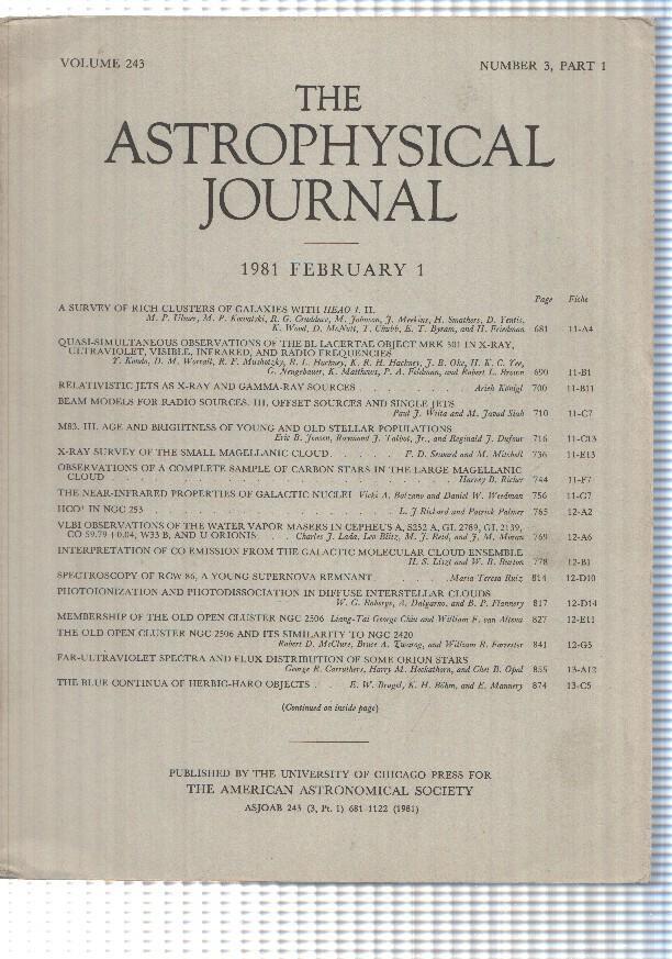 revista cientifica: vol 230 The Astrophysical Journal, num 3 part 1 (1979). Pages 639-984