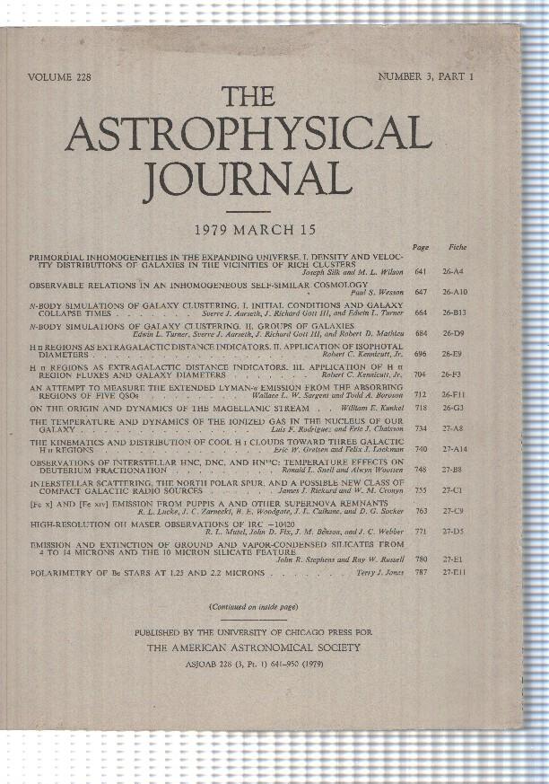 revista cientifica: vol 228 The Astrophysical Journal, num 3 part 1 (1979). Pages 641-950