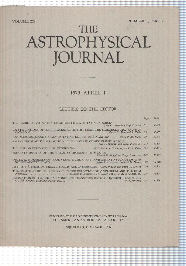 revista cientifica: vol 229 The Astrophysical Journal, num 1 part 2 (1979)