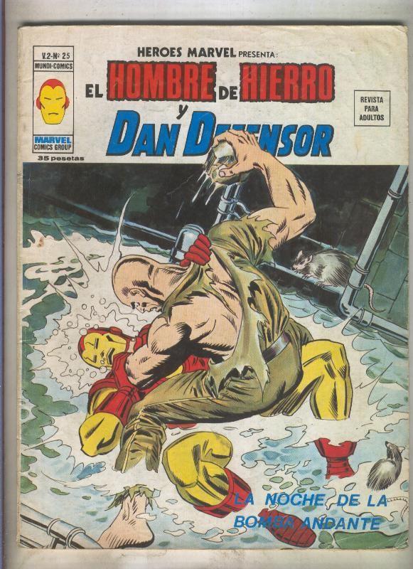 Heroes Marvel volumen 2 numero 25: El Hombre de Hierro y Dan Defensor  (numerado 2 en trasera)