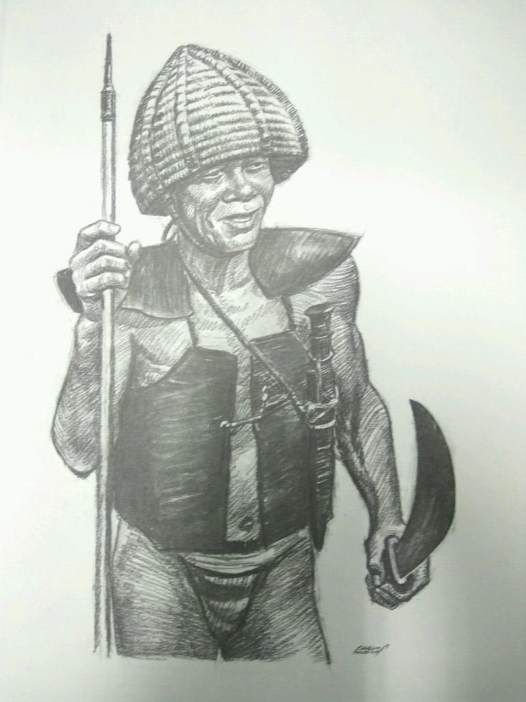 Laminas Carlos Freixas: Tipos exoticos II 04: HOMBRE ASIATICO CON MACHETE  (Serie Estudios 16)