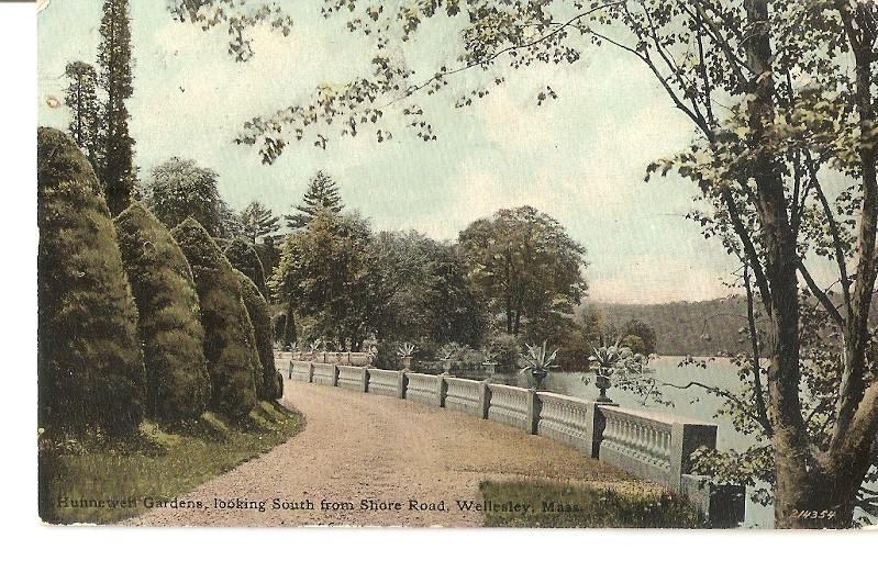 Postal 036656 : Hunneweti Gardens looking South from Shore Wllesley Mass.
