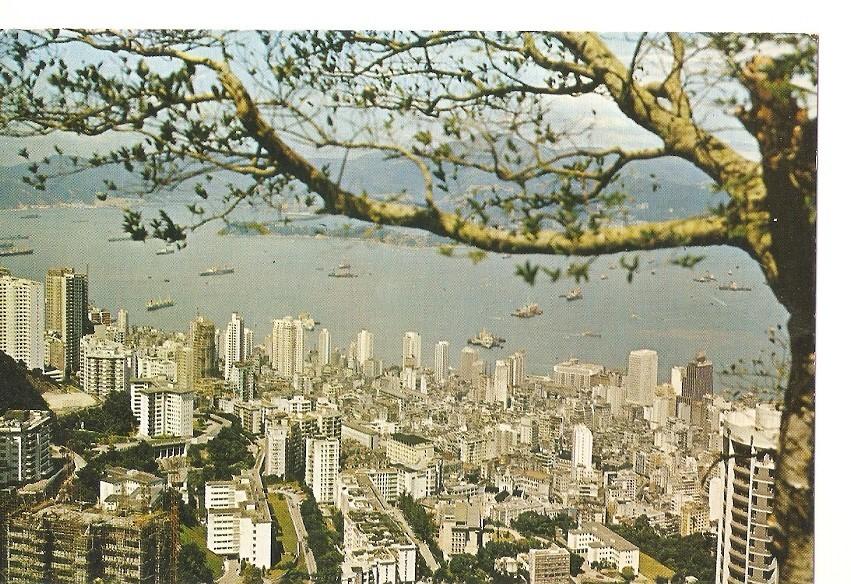 Postal 040314 : Looking down on Hong Kongs Central and Western Districts
