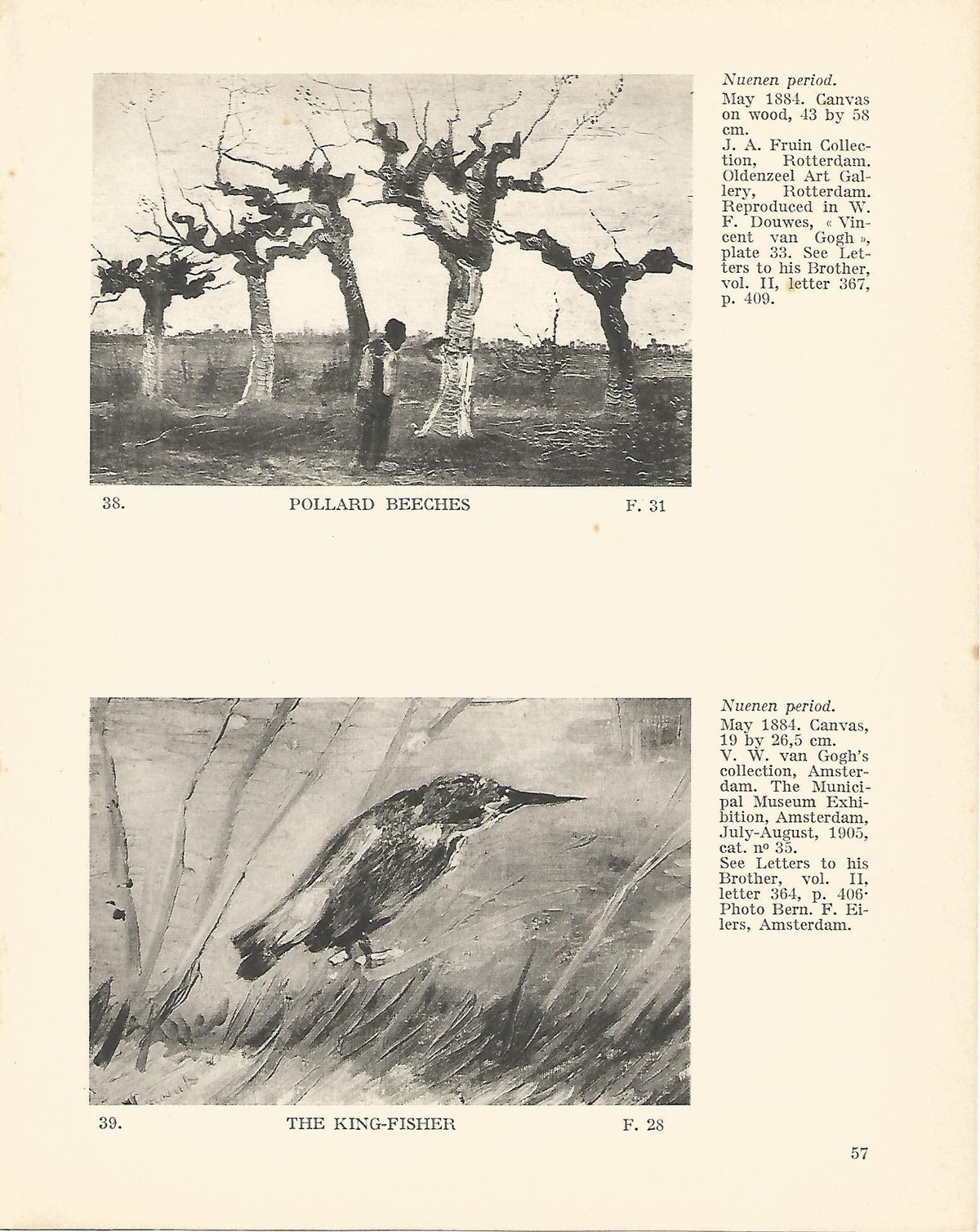 LAMINA 1214: VAN GOGH. Pollard Beeches. The King-Fisher