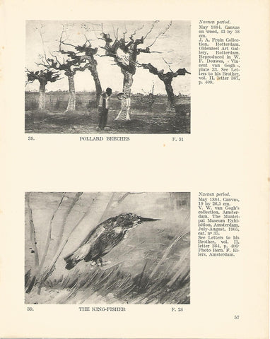 LAMINA 1214: VAN GOGH. Pollard Beeches. The King-Fisher