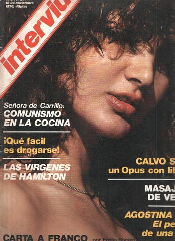 Revista INTERVIU, Numero 027: AGOSTINA BELLI, el perfume de una mujer