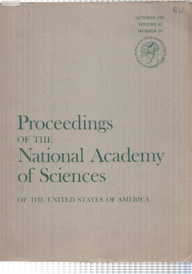 revista: vol 82 num 19 Proceedings of the National Academy of Sciences of the USA (oct 1985)