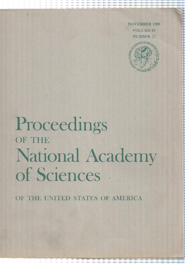 revista: vol 85 num 22 Proceedings of the National Academy of Sciences of the USA (nov 1988)