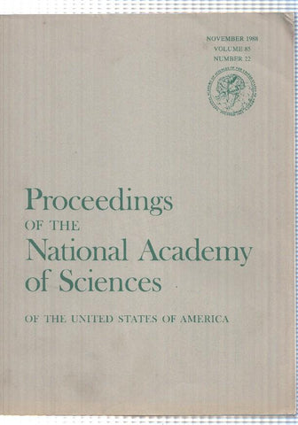 revista: vol 85 num 22 Proceedings of the National Academy of Sciences of the USA (nov 1988)
