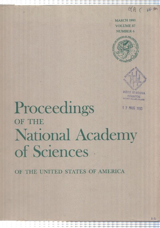 revista cientifica: vol 87 num 6 (march 1990). Proceedings of the National Academy of Sciences of USA