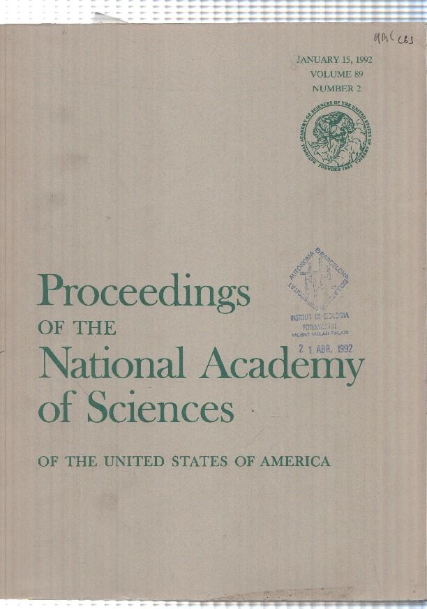 revista cientifica: vol 89 num 2 (jan 1992) Proceedings of the National Academy of Sciences of USA
