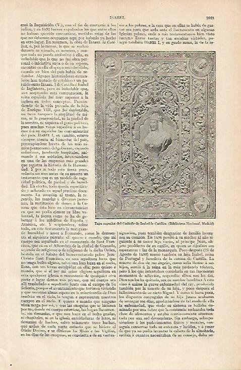LAMINA ESPASA 7238: Tapa del Codicilo de Isabel la Catolica