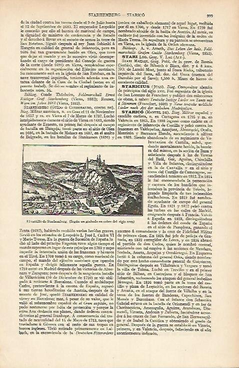 LAMINA ESPASA 7412: Castillo de Starhemberg Austria
