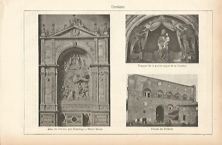 LAMINA ESPASA 7637: Vistas de Orvieto Italia