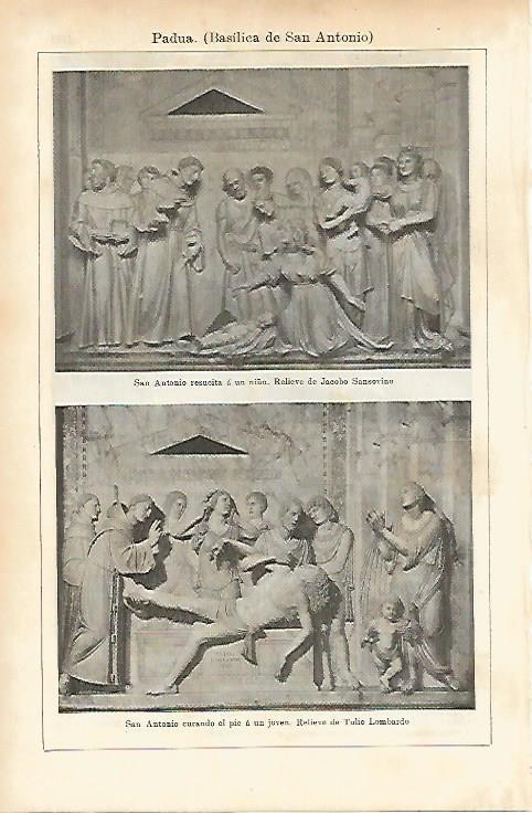 LAMINA ESPASA 7673: Relieves de la Basilica de San Antonio de Padua