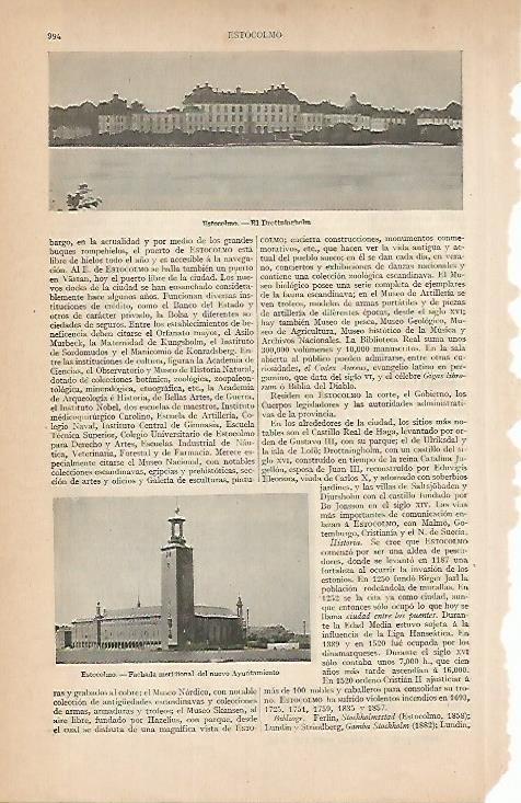 LAMINA ESPASA 7963: EL Drottningholm de Estocolmo