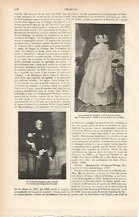 LAMINA ESPASA 7613: La duquesa de Orleans y el duque de Paris por Winterhalter