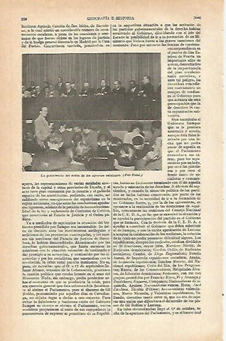 LAMINA ESPASA 793: Presidencia del mitin de los agrarios catalanes