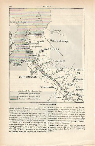 LAMINA ESPASA 7651: Mapa de la cuenca del Seudre