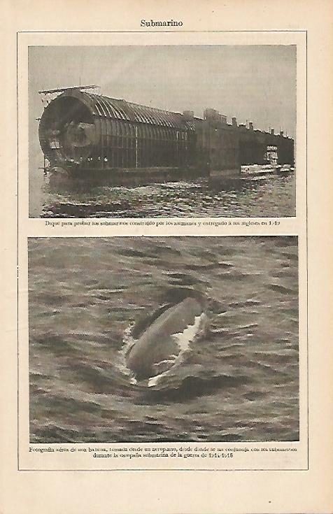 LAMINA ESPASA 7359: Dique para probar submarinos de 1919