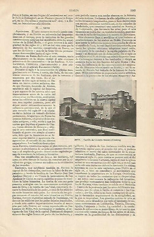 LAMINA ESPASA 7282: Castillo de Civitella Ranieri en Umbria Italia