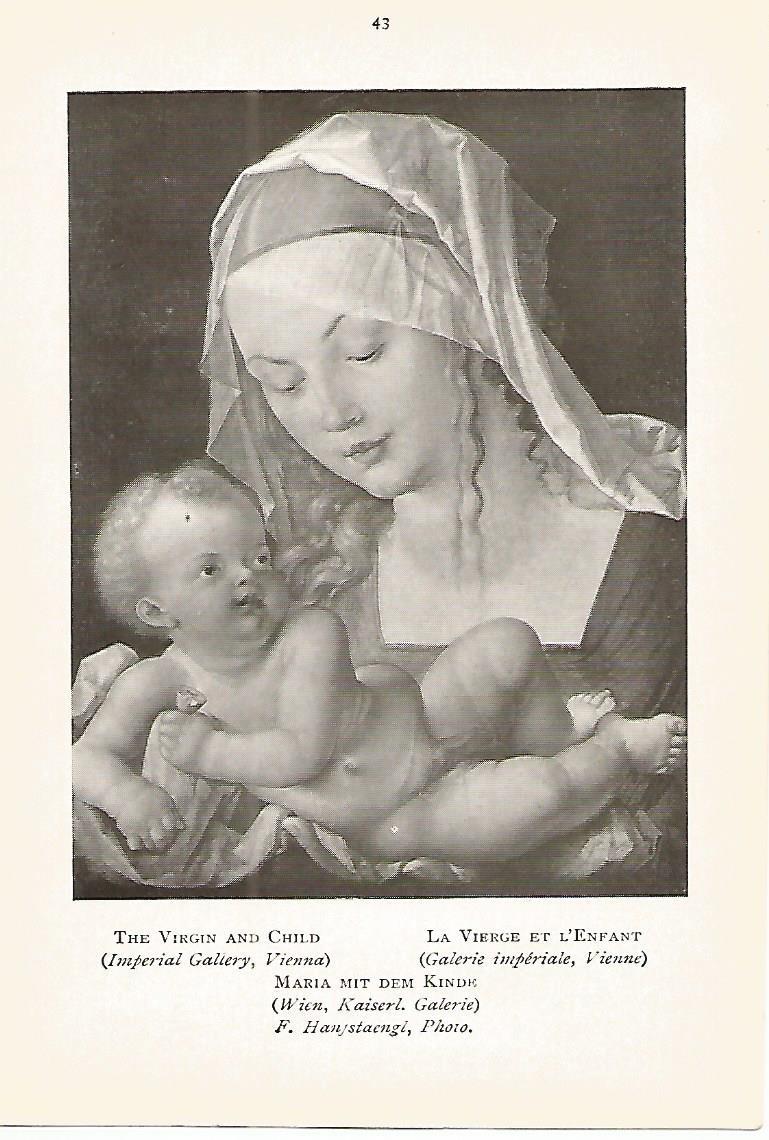 Lamina 333: DURER. La Virgen y el Niño