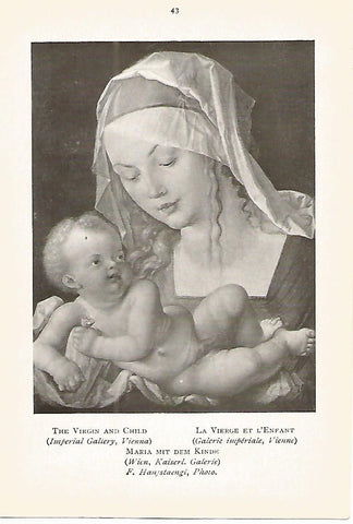 Lamina 333: DURER. La Virgen y el Niño