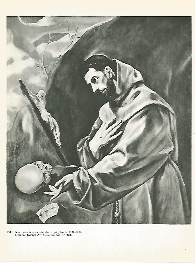 LAMINA 2070: EL GRECO. San Francisco meditando de pie