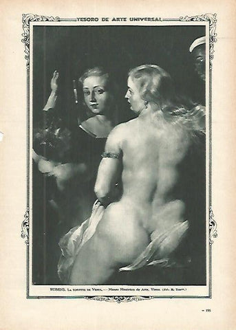 LAMINA 1349. RUBENS. La toilette de Venus