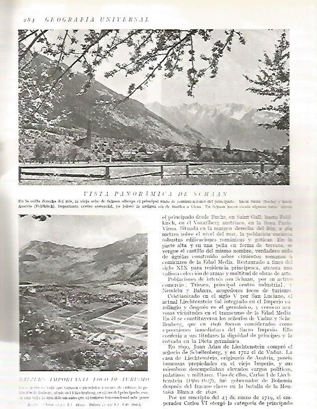 LAMINA 3189: LIECHTENSTEIN. Vista de Schaan. Vista de Balzers