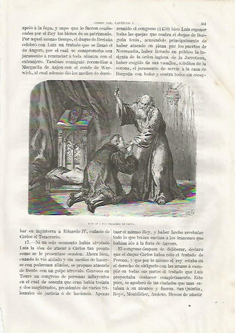 LAMINA 3514: Luis XI y San Francisco de Paula