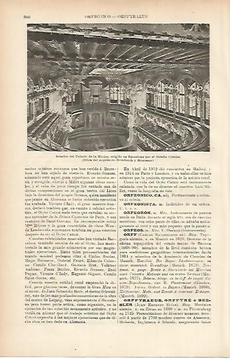 LAMINA ESPASA 7585: Palacio de la Musica de Barcelona