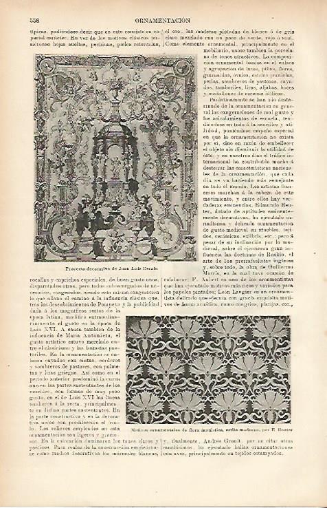 LAMINA ESPASA 7709: Proyecto decorativo de J.L. Derain