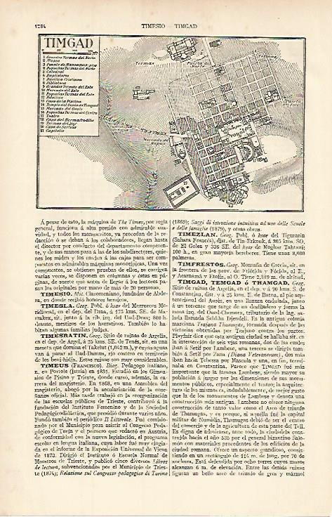 LAMINA ESPASA 8462: Plano de Timgad Argelia