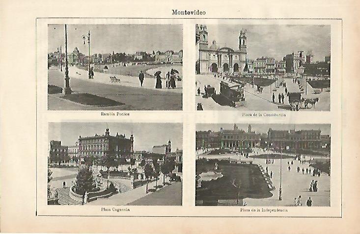 LAMINA ESPASA 8657: Plazas de Montevideo Uruguay