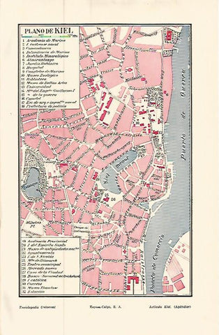 LAMINA ESPASA Alemania 9267: Plano de Kiel Alemania