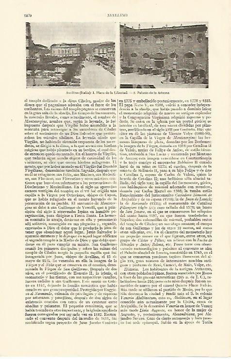 LAMINA ESPASA 10912: Vistas de Avellino Italia