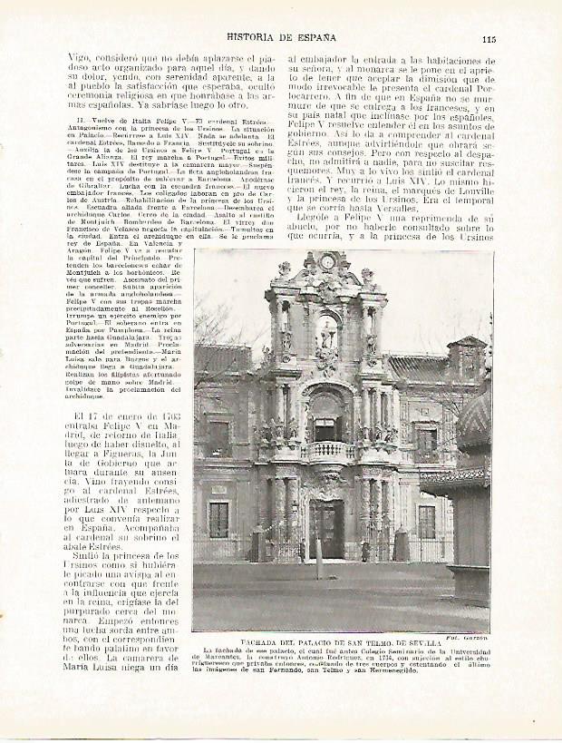LAMINA 4332: Fachada del Palacio de San Telmo en Sevilla