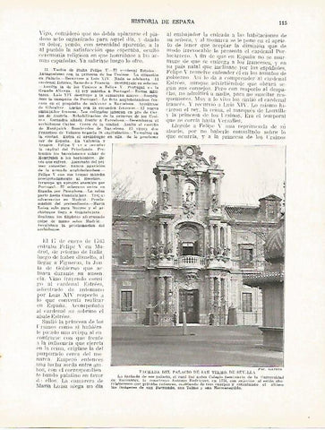 LAMINA 4332: Fachada del Palacio de San Telmo en Sevilla