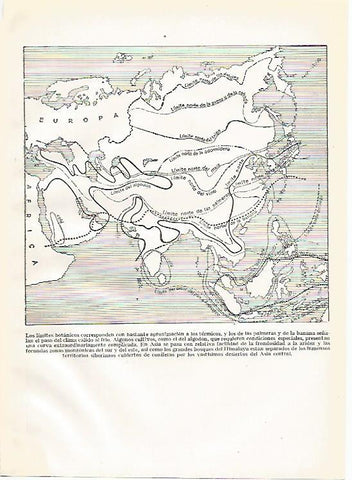 LAMINA GEOGRAFIA 0008: Mapa de los limites botanicos de Asia