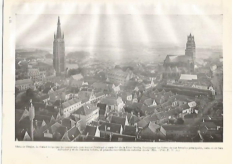 LAMINA GEOGRAFIA 0315: Vista de Brujas Belgica