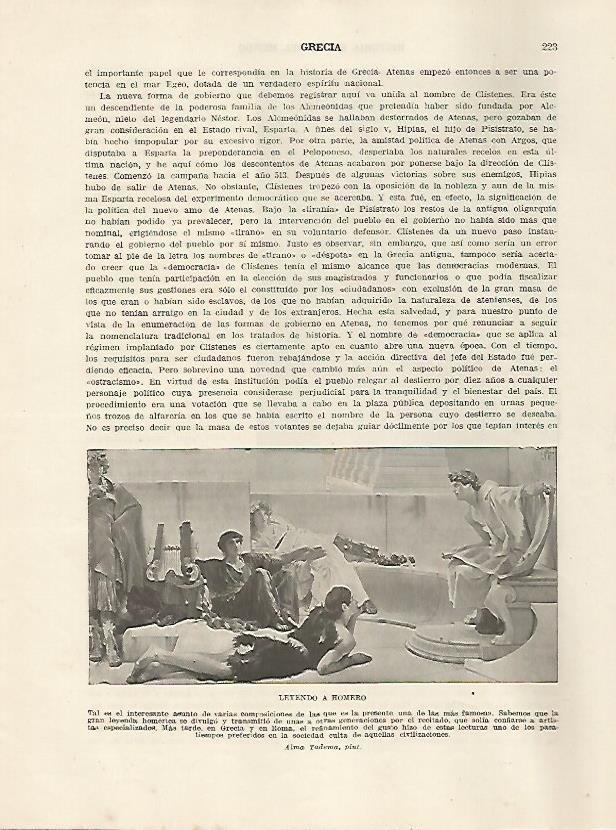 LAMINA 5139: Leyendo a Homero