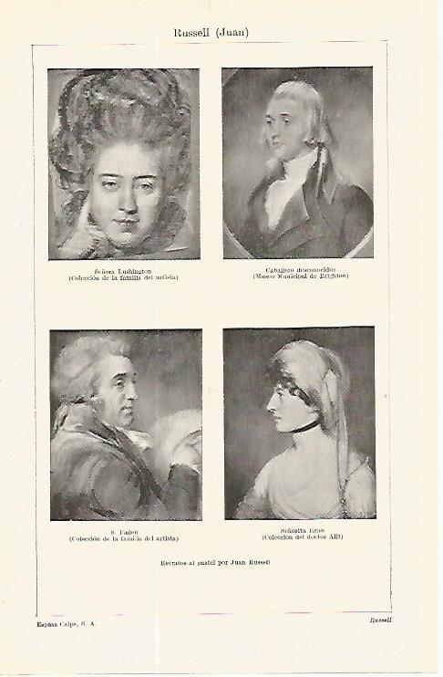 LAMINA ESPASA 17098: Retratos al pastel por J. russell
