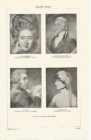 LAMINA ESPASA 17098: Retratos al pastel por J. russell