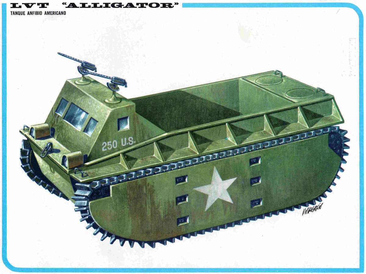 LAMINA 4219: LVT ALLIGATOR Tanque anfibio Americano