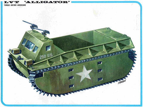LAMINA 4219: LVT ALLIGATOR Tanque anfibio Americano