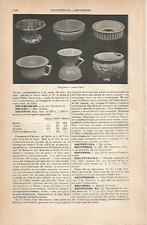 LAMINA ESPASA 18966: Escupideras